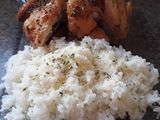 Alitas al horno con arroz☺😋