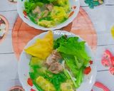 Hình bước làm 5 của món Hoành thánh tôm thịt sườn non