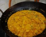 A picture of step 8 of Soya chaap korma.