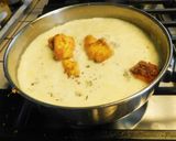 A picture of step 5 of Desi meets videsi -Paneer Piccata.