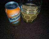 A picture of step 2 of Maltina and milk.