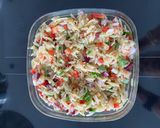 A picture of step 4 of Orzo Pasta Salad.
