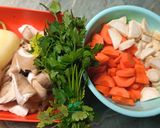 Laskagombás pulykaszív leves🍲 recept fázis 1 fotója