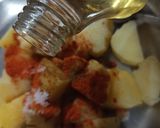A picture of step 14 of Aloo ki Jalebi with aloo chaat.