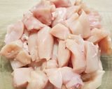 A picture of step 1 of Cambodia: lemongrass and ginger chicken.