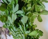 A picture of step 1 of Methi paratha.