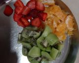 A picture of step 5 of Coconut Strawberry Chia Smoothie with Fresh Fruits & Nuts.