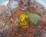 A picture of step 4 of Lotus stem curry.
