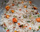 A picture of step 9 of Paneer fried rice for kids.
