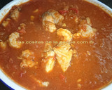 Foto del paso 2 de la receta: Bonito con langostinos en salsa vizcaína (Thermomix) 