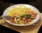 懶人料理♫白醬培根蘆筍義大利麵（2人份）的食譜步驟6照片