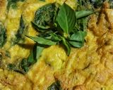 Foto langkah ke 3 dari resep Telur Dadar Tempe Kemangi.