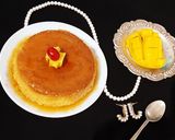 A picture of step 11 of Eggless Caramel Mango Pudding,Steamed, no bakeMango Pudding.