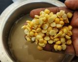 A picture of step 1 of Yellow split pea dal.