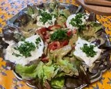 Une image de l'étape 10 de Salade feuille de chêne aux tomates, mozzarella et persil.