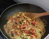 Foto del paso 8 de la receta: Pollo al curry con puré de zanahoria y zucchini