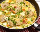 Tejszínes-zöldséges csirke recept fázis 5 fotója