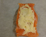 A picture of step 10 of Salmon Fillets Cordon Bleu In a Lemon/ Lime Butter Sauce.