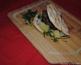 A picture of step 20 of Persian pan fried sumac kebab.