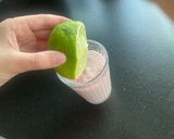 A picture of step 2 of Banana raspberry smoothie.