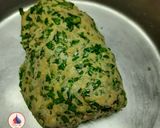 A picture of step 1 of Palak Paneer Paratha.