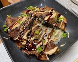 A picture of step 10 of Red Cabbage Okonomiyaki Fritter.