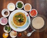 A picture of step 1 of Dal Khichadi.