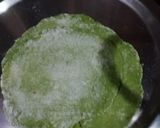 A picture of step 4 of Palak puri with raw banana Tikki masala.