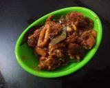 A picture of step 4 of Squid masala koonthal masala.
