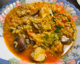 Foto del paso 7 de la receta: Arroz caldoso de rape, gambones y almejas (receta Portuguesa, "Arroz de Tamboril")