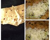 A picture of step 2 of Chapati sandwich.
