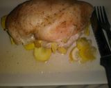 A picture of step 6 of Lady A's Stuffed Breast's Chicken With Yellow Squash.