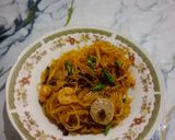 Foto langkah ke 9 dari resep Soun jamur cabe ijo udang dan bakso.