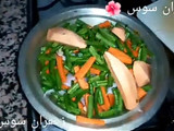 طاجين بالدجاج مخضر بطاطا حلوة😋👌