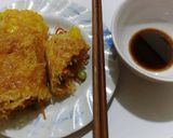 Hình bước làm 11 của món Giòn tan miến cuộn lòng gà^^