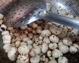 A picture of step 1 of Makhna and besan barfi.