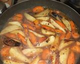 A picture of step 18 of Heritage chicken. Celeriac puree and mixed veg. Festive.