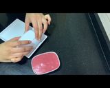 A picture of step 8 of Pomegranate pudding.