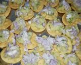 A picture of step 1 of Sev puri.
