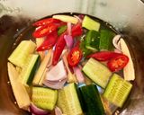 Gambar langkah 2 resipi 👩🍳Masak Lemak Aneka Sayur.