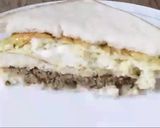 A picture of step 7 of Meat minced egg cheese sandwich.