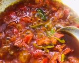 A picture of step 6 of Kashmiri Tomato and Capsicum chutney.