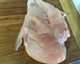 Une image de l'étape 4 de Poulet aux poivrons rouges crème et parmesan.