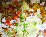 A picture of step 3 of Oats and colourful capsicums kebab.