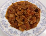 A picture of step 4 of Beef Cubes with Onions and Peppers 🧅🫑.