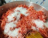 A picture of step 3 of Gajar ka halwa or Carrot pudding.