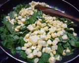 A picture of step 1 of Spinach & corn creamy salad (Mexican salad).