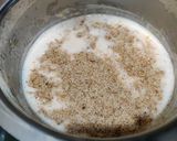 A picture of step 4 of Caramel custard pudding with leftover breads (eggless).
