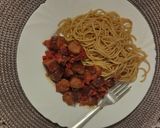 A picture of step 6 of Spaghetti & Sausage.