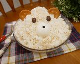 A picture of step 4 of Adorable Peanut Butter Milk Shaved Ice with Bear Decoration.